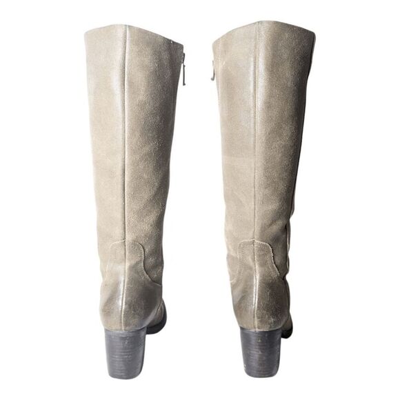 AQUA Zion Taupe Oiled Suede Knee High Boot Size 7.5M - Picture 5 of 10